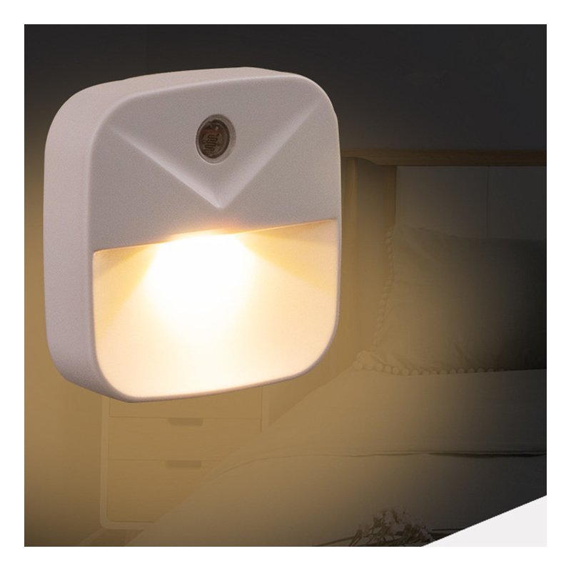0.4W LED Intelligent Light Control Energy Saving Induction Lamp Night Light Plug Style warm light_European regulations (circular insertion) - ChubbyChunk