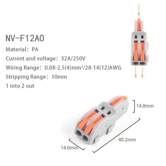 1 in multiple out electrical Splitter Wire Connector plug-in Terminal block Can Combined Butt Home Light Quick Wiring Connectors - ChubbyChunk