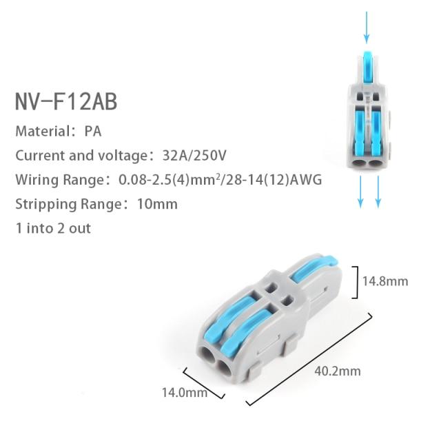 1 in multiple out electrical Splitter Wire Connector plug-in Terminal block Can Combined Butt Home Light Quick Wiring Connectors - ChubbyChunk