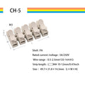 10/30/50/100PCS Home Led Light Quick Wire Connectors 1/2/3/4/5/6/12 position Push-in Cable Electrical Connectors Terminals Block - ChubbyChunk