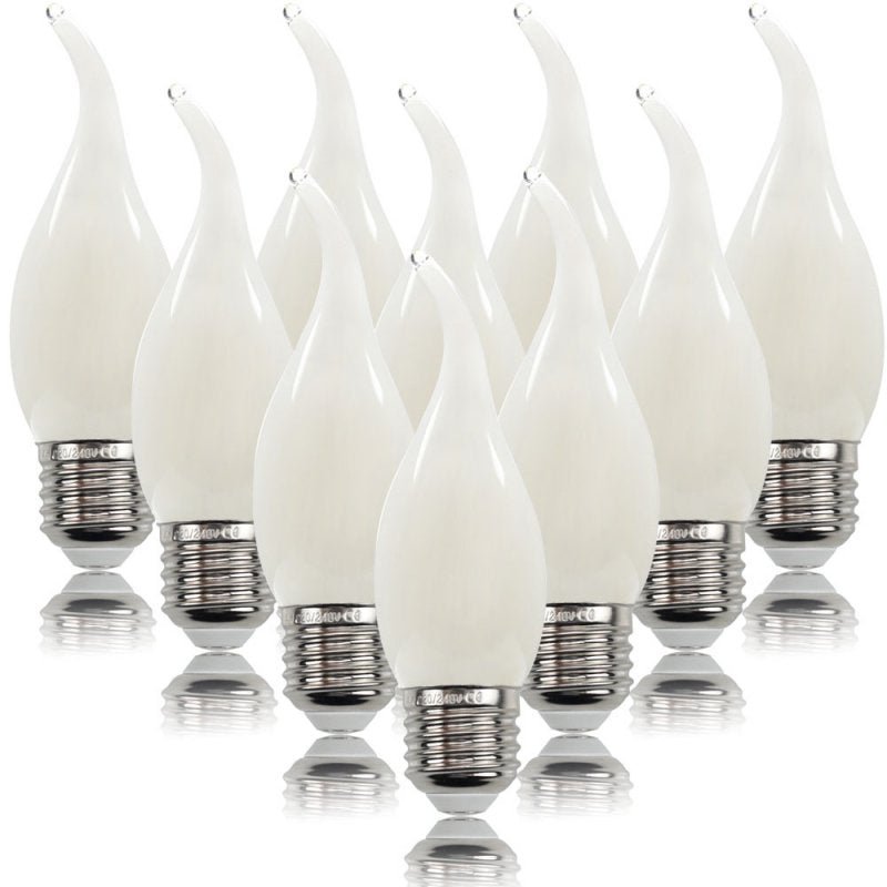 10Pcs C35 LED Candle Bulb for Hotel Office Chandelier Lamp Decoration E27 220V - ChubbyChunk