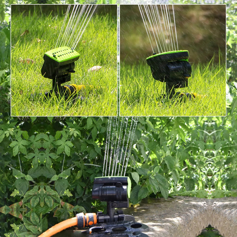 16 Holes Garden Sprinkler 180° Rotating Automatic Watering Irrigation System Outdoor Garden Lawn Patio Courtyard Water Sprayer - ChubbyChunk