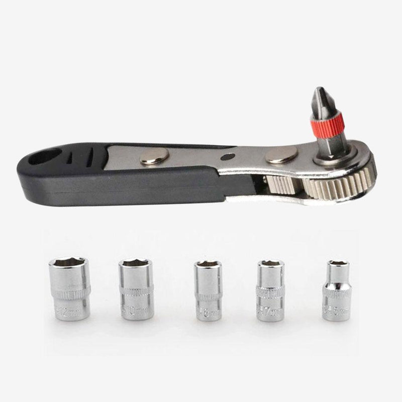 16pc Multi Purpose Mini Ratchet Wrench Bit Set - AKskyland