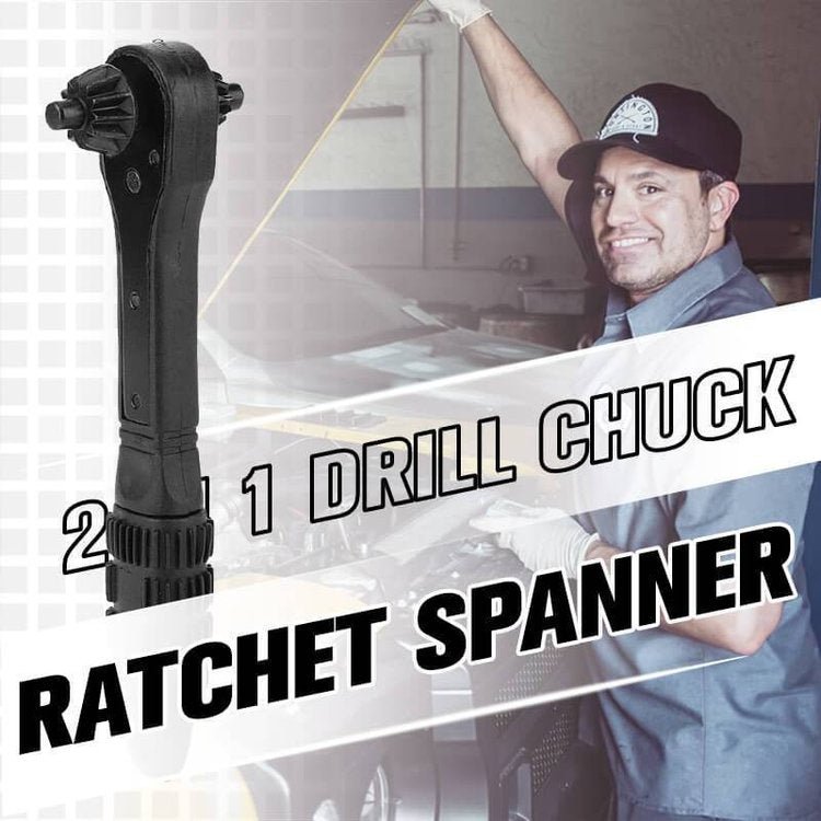 2 in 1 Drill Chuck Ratchet Spanner - ToolChubby