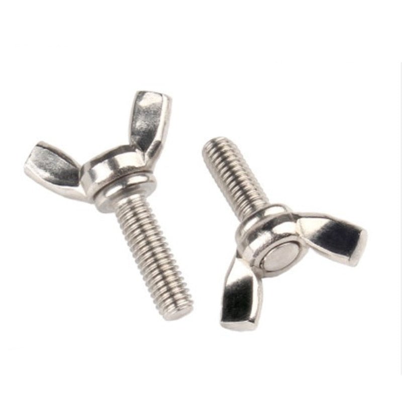 2/10pcs M3 M4 M5 M6 M8 M10 Hand Tighten Screws Butterfly Bolt Wing Thumb Screw Claw A2-70 Stainless Steel - ChubbyChunk