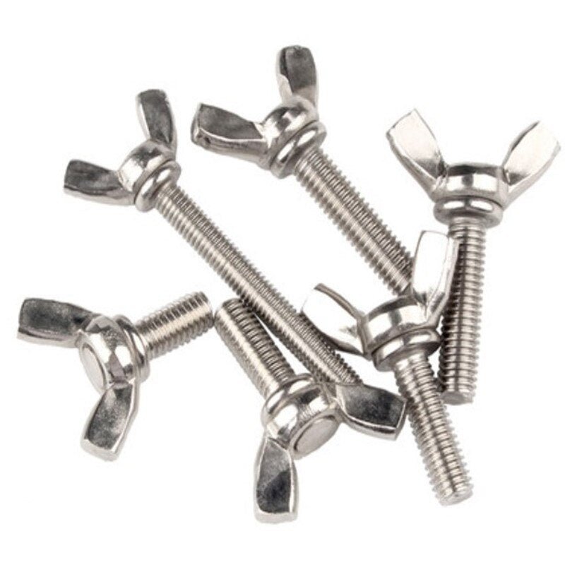 2/10pcs M3 M4 M5 M6 M8 M10 Hand Tighten Screws Butterfly Bolt Wing Thumb Screw Claw A2-70 Stainless Steel - ChubbyChunk