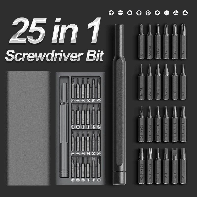 25-Piece Household Multi-purpose Screwdriver Set - ChubbyChunk