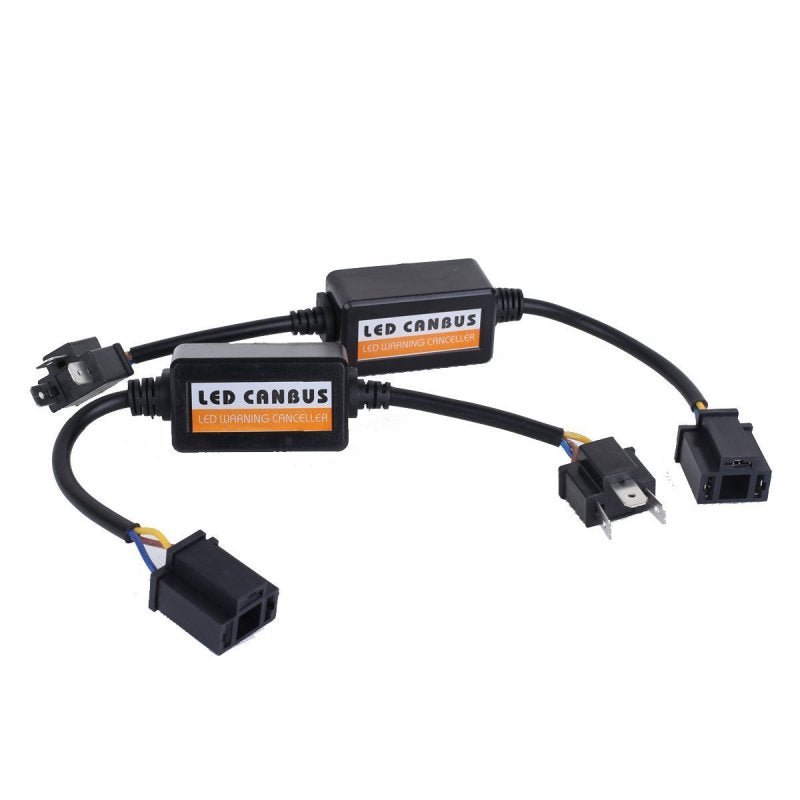 2Pcs Car H4 Warning Error Decoder Canceller Capacitor Anti-flicker LED Headlight Harness - ChubbyChunk
