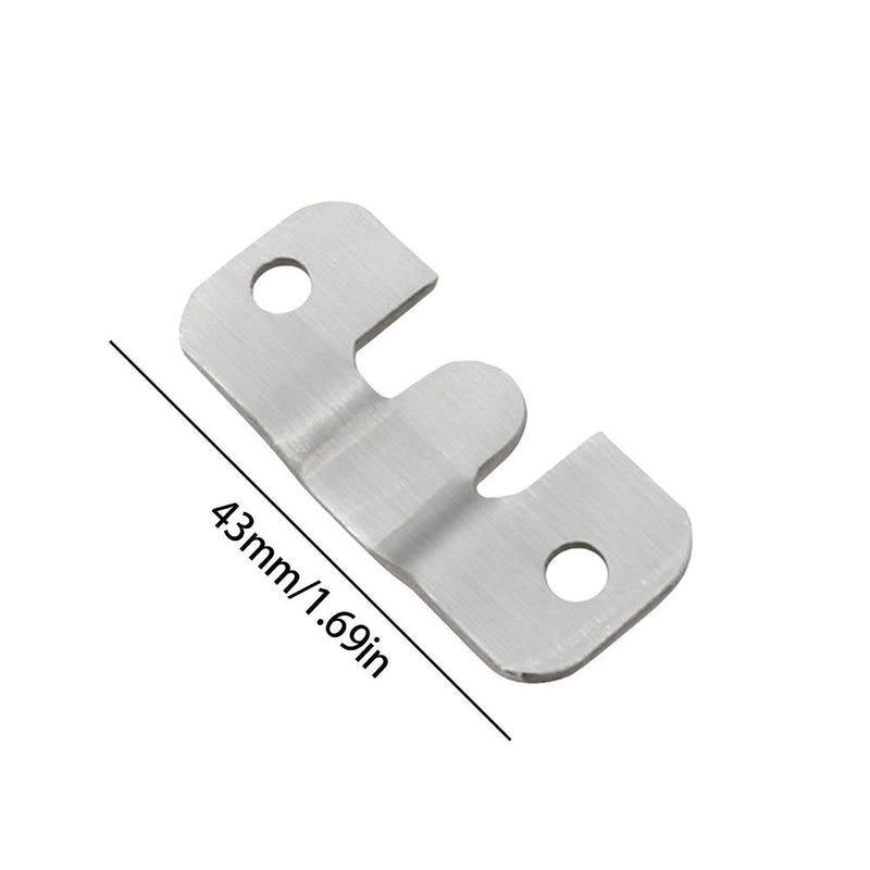 2PCS Stainless Steel Interlock Hanging Buckle Flush Mount Bracket Furniture Connector Wall Picture Frame Hanger Display Hooks - ChubbyChunk