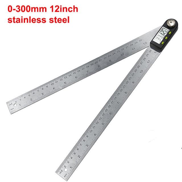 300mm 12inch Digital protractor Angle ruler 200mm 8inch angle Finder Meter Plastic/Stainless Steel 360 goniometer inclinometer - ChubbyChunk