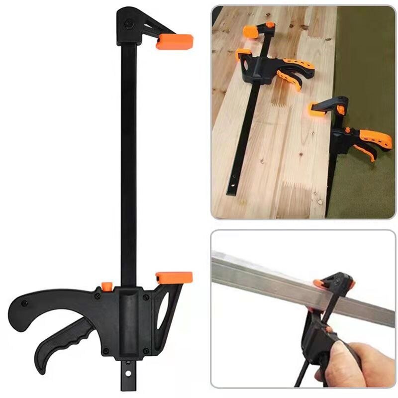 4Inch Quick Ratchet Release Speed Squeeze Wood Working Work Bar Clamp Clip Kit Spreader Gadget Tool DIY Hand Woodworking Tools - ChubbyChunk