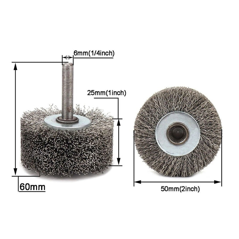 50/75/100mm Steel Wire Brush Wheel Brush Rotary Tools For Metal Rust Removal Polishing Grinder Rotary Tools Accessories - ChubbyChunk