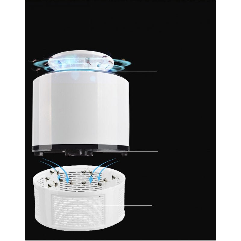 5V 5W LED USB Charging Photocatalyst No Radiation Mosquito Killer Lamp Large black - ChubbyChunk