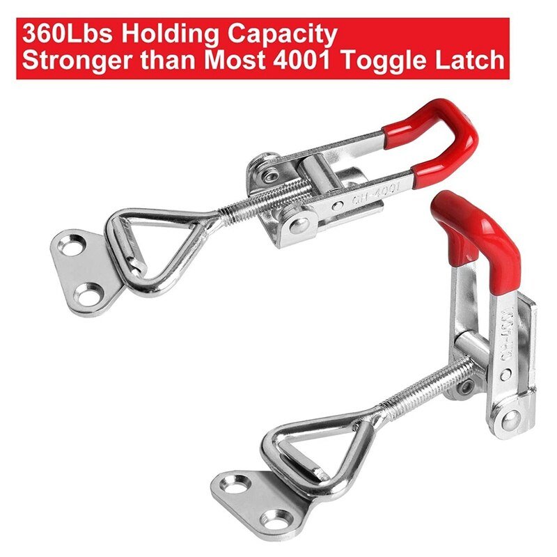 8 pcs Adjustable Toolbox Case Metal Toggle Latch Catch Clasp Quick Release Clamp Anti-Slip Push Pull Toggle Clamp Tools - ChubbyChunk