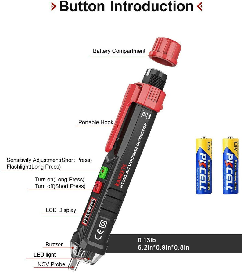 AC Voltage Test Pencil Voltage Detector Sensitivity Electric Compact Pen - ChubbyChunk
