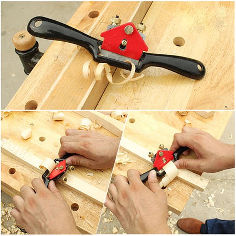 Adjustable Plane Spokeshave Woodworking Hand Planer Trimming Tools 9 Inch Wood Hand Cutting Edge Chisel Tool with Screw - ChubbyChunk