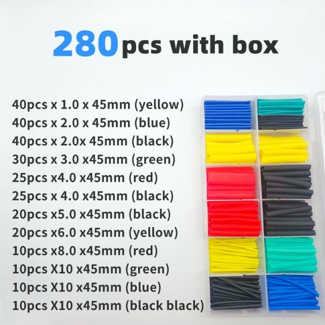 Boxed Heat Shrink Tubing 2:1 Electronic DIY Kit wire Connection Tool Accessories Data Line Protection Cable - ChubbyChunk