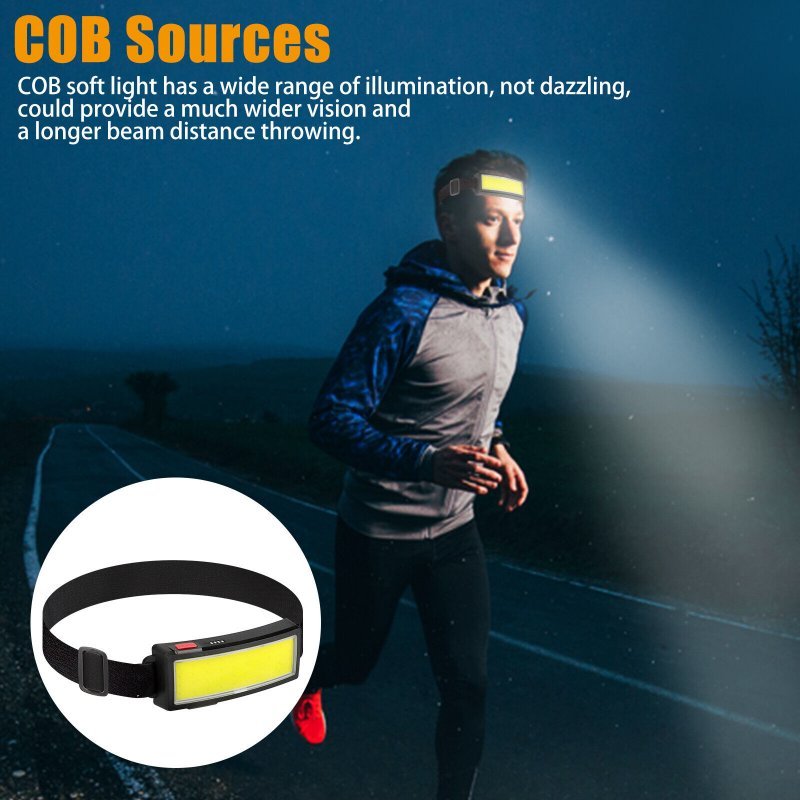Cob Led Headlight 3000lm Waterproof USB Rechargeable Flashlight Torch BL-SLG14 - ChubbyChunk