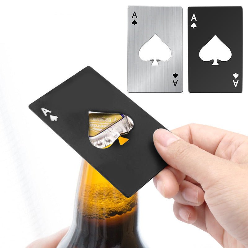 Creative Poker Shaped Bottle Opener Beer Opener Stainless Steel Card Opener Household Tool - ChubbyChunk