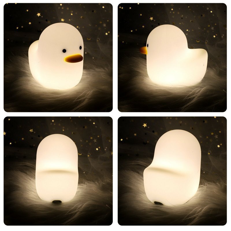 Cute Duck Led Night Light Children Bedside Dimmable Table Lamp Yellow Light - ChubbyChunk