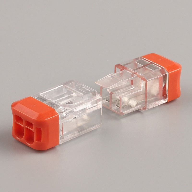 Docking type Mini Quick Wire Connector Universal Compact Electrical Wiring Connectors Push-in Butt Conductor Terminal Block - ChubbyChunk