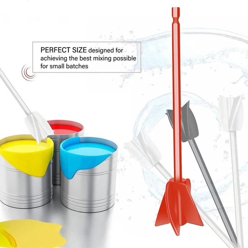Epoxy Mixing Stick Paint Stirring Rod Putty Cement Paint Mixer Attachment With Drill Chuck For Epoxy Resin Latex Oil Paint - ChubbyChunk