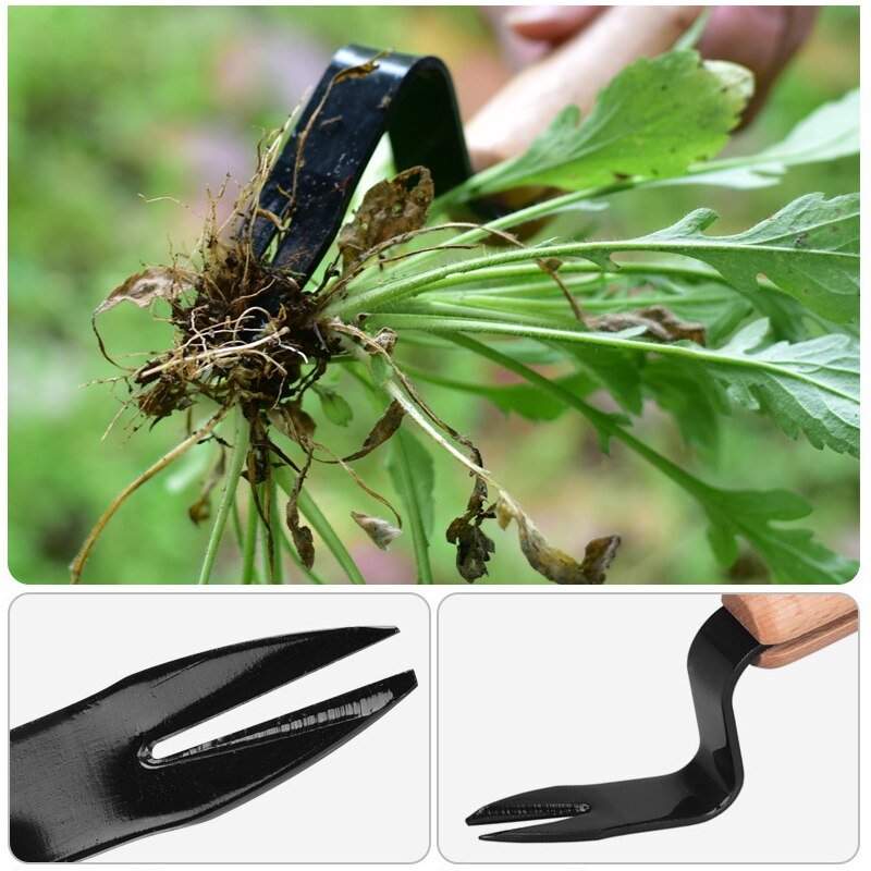 Forked Head Hand Weeder Puller Remove Weeds Shovel Garden Trimming Tools Gadgets Multifunction - ChubbyChunk
