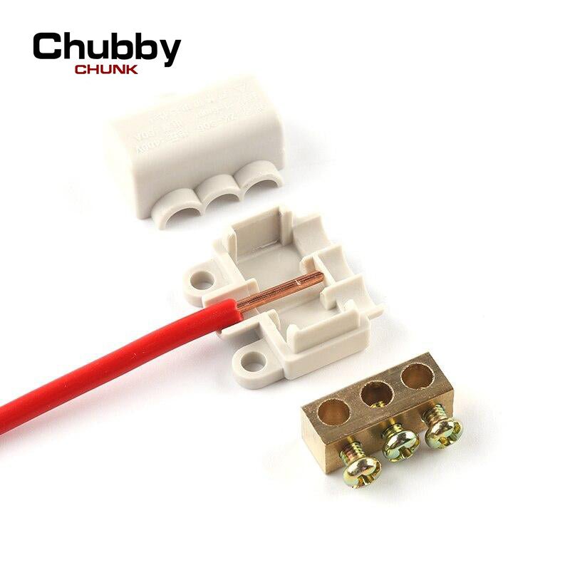 High Power Splitter Quick Wire Connector Terminal Block 60A/400V 1-6mm2 Electrical Cable Junction Box ZK-306/506 Connectors - ChubbyChunk