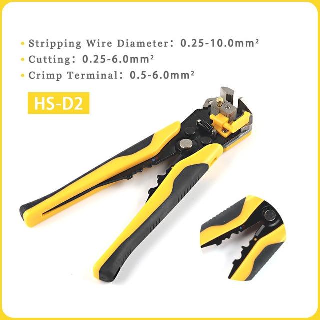 High Quality Cable Crimp Cutter Automatic Wire Stripper Multifunctional Stripping Tool Crimping Pliers Terminal 0.25-6.0mm2 tool - ChubbyChunk
