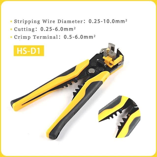 High Quality Cable Crimp Cutter Automatic Wire Stripper Multifunctional Stripping Tool Crimping Pliers Terminal 0.25-6.0mm2 tool - ChubbyChunk