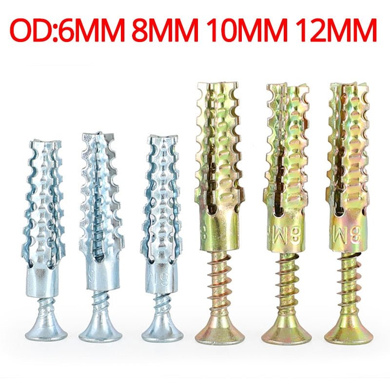Home Improvement Wall Anchor New Metal Expansion Tube Pipe Self Tapping Screw Drilling Plug Solid Serrated Thorny Expansion Bolt - ChubbyChunk