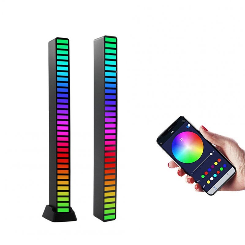 Led RGB Music Sound Light Bar App Control Bluetooth-compatible Adjustable Brightness Music Rhythm Night Lights - ChubbyChunk