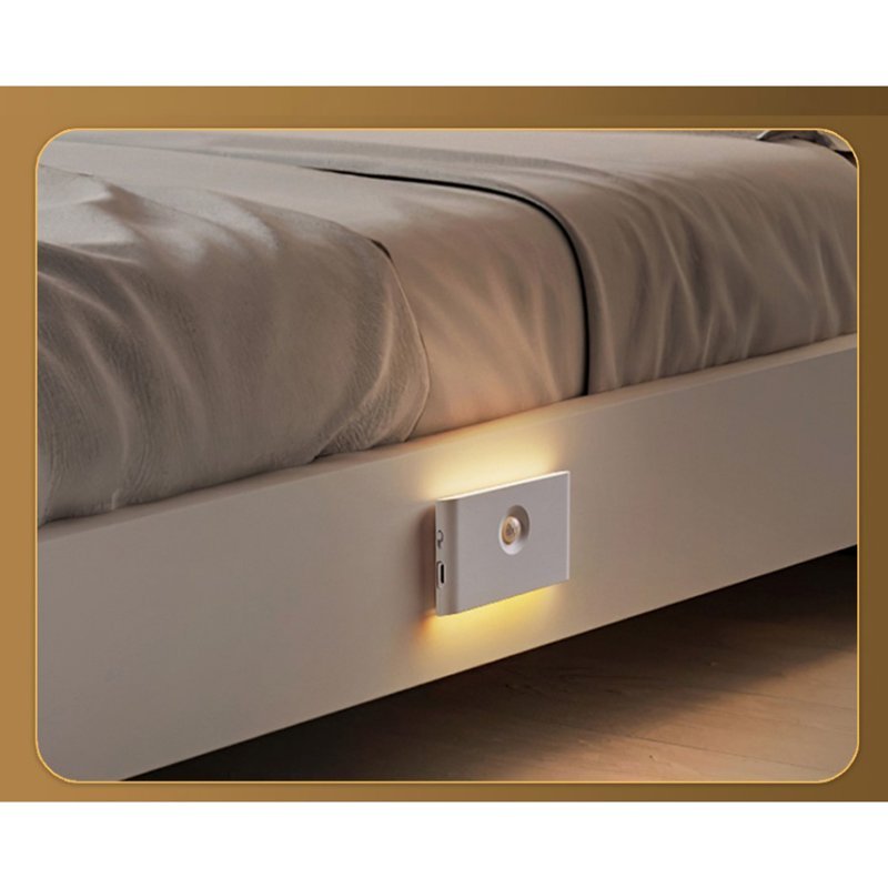 Led Wireless Night Light Usb Charging Human Body Induction Wall Lamp For Bedroom Bathroom Decoration Flat - ChubbyChunk