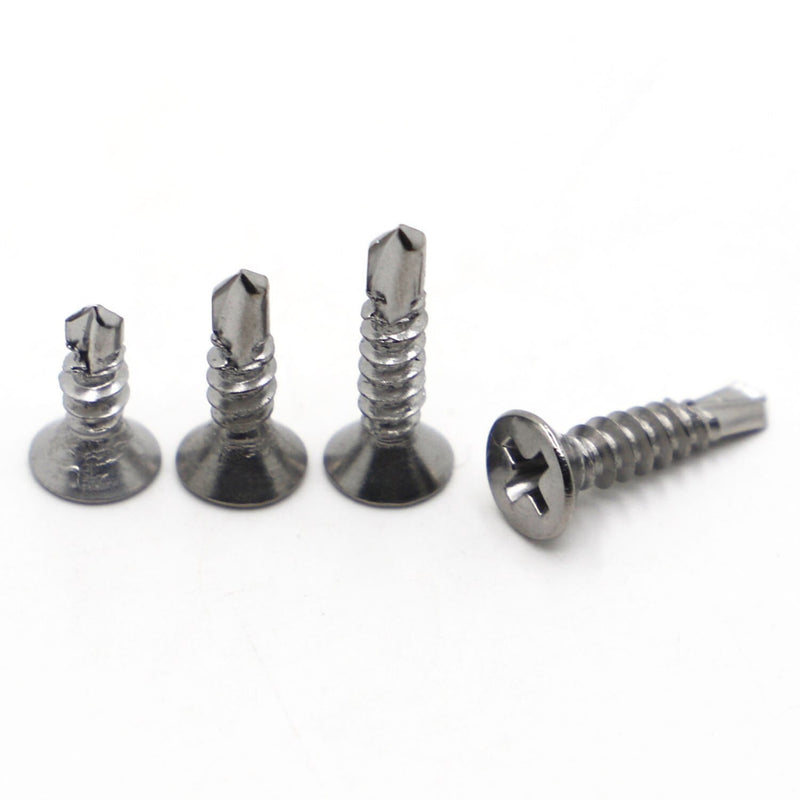 M3.5 M4.2 M4.8 M5.5 M6.3 410 Stainless Steel Phillips Flat Head Self-drilling Screw Self-tapping Dovetail Screw - ChubbyChunk