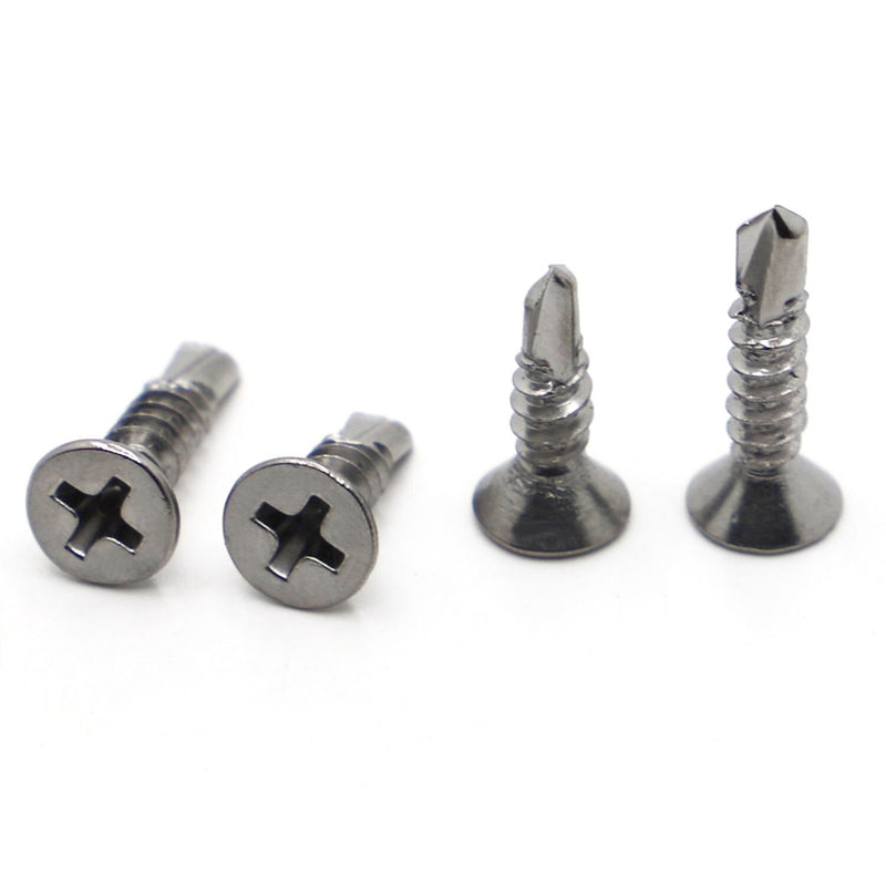 M3.5 M4.2 M4.8 M5.5 M6.3 410 Stainless Steel Phillips Flat Head Self-drilling Screw Self-tapping Dovetail Screw - ChubbyChunk