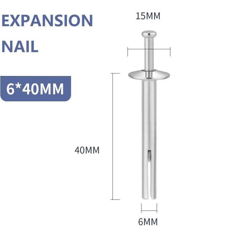 M6 Core Expansion Nail Fast Hollow Wall Anchors Metal Cavity Drive-in Expansion Screws Plasterboard Wall Fastener - ChubbyChunk