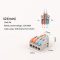 Mini Fast Wire Connector Universal Wiring Cable Connector Push-in Conductor Terminal Block - ChubbyChunk