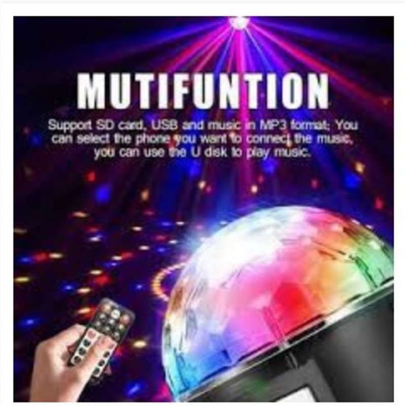Mp3 Music Disco Magic Ball Lights With Remote Control 9 Colors Led Party Lamp Voice Controlled Rotating Lights For Dance Hall Ktv Bar Stage EU Plug - ChubbyChunk