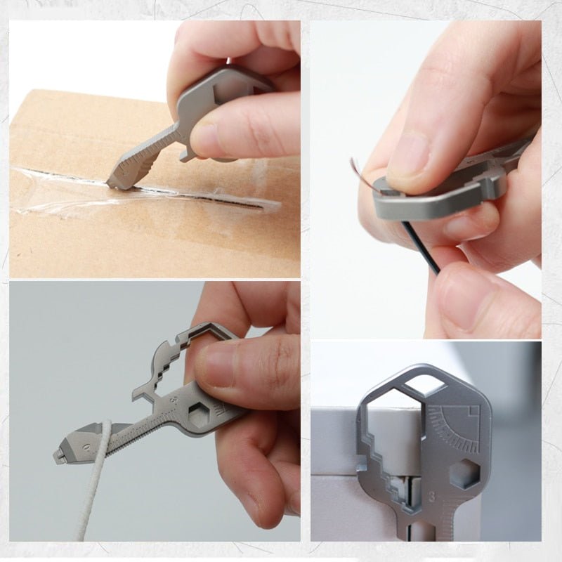 Multitool Key Universal Keys Gear Clips Measuring Adjustable Portable Home Hand Tool Key Ring Wrench Set - ChubbyChunk