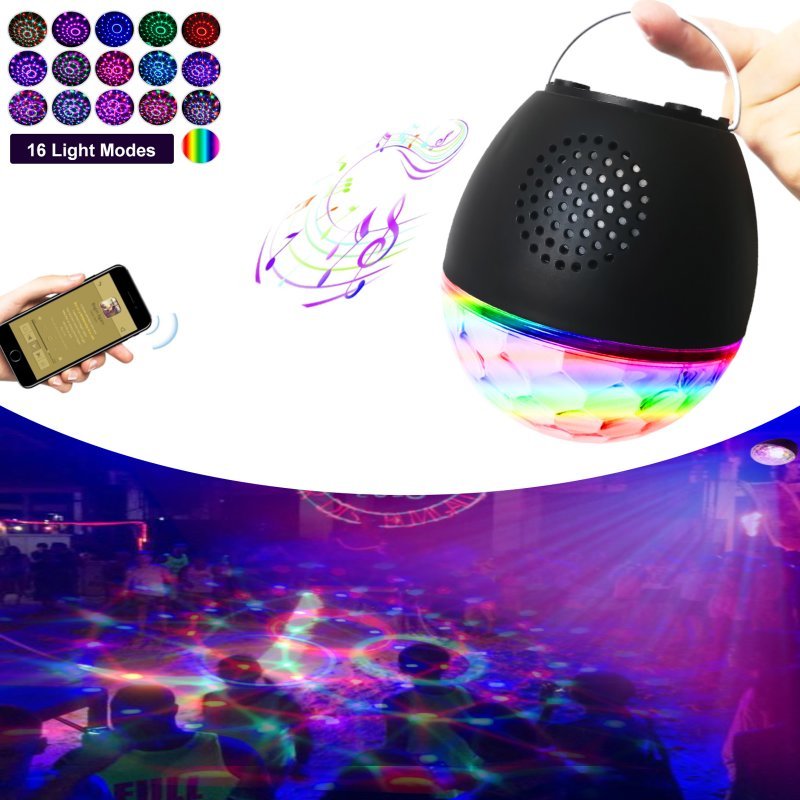 Projection Light 16-color Small Magic Ball Music Light Bluetooth RC Disco Festival Led Stage Lamp Usb Version 5v - ChubbyChunk
