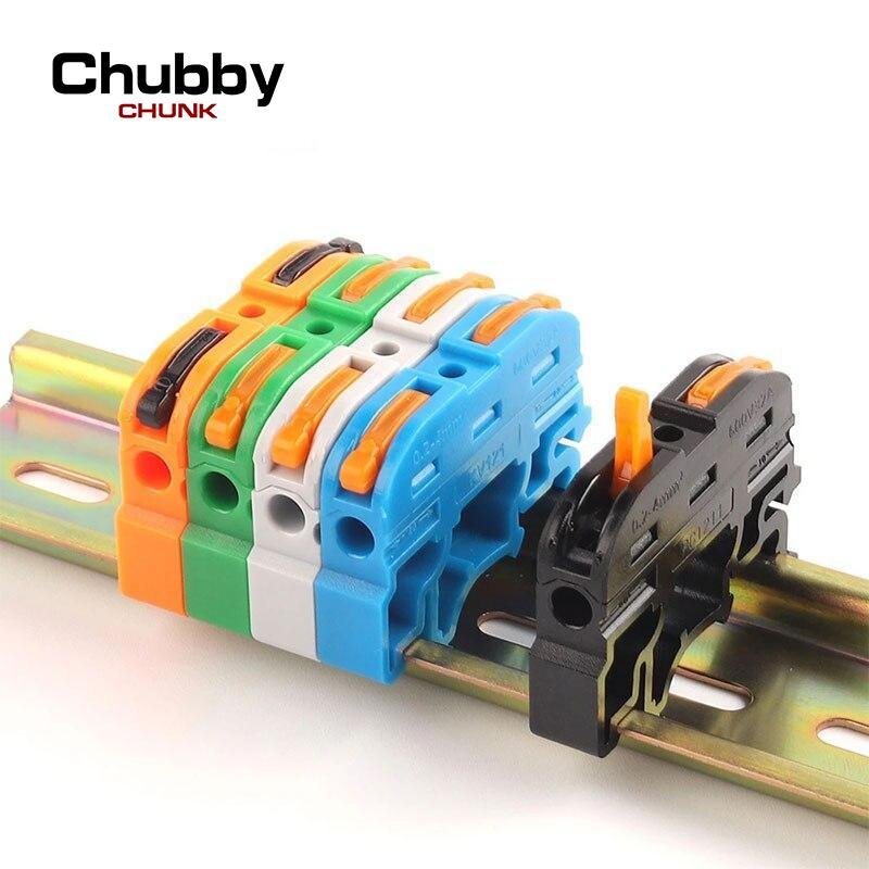 Quick Wire Connector 211 Compact Docking Push-in Conductor Cable Connectors Terminal Block - ChubbyChunk