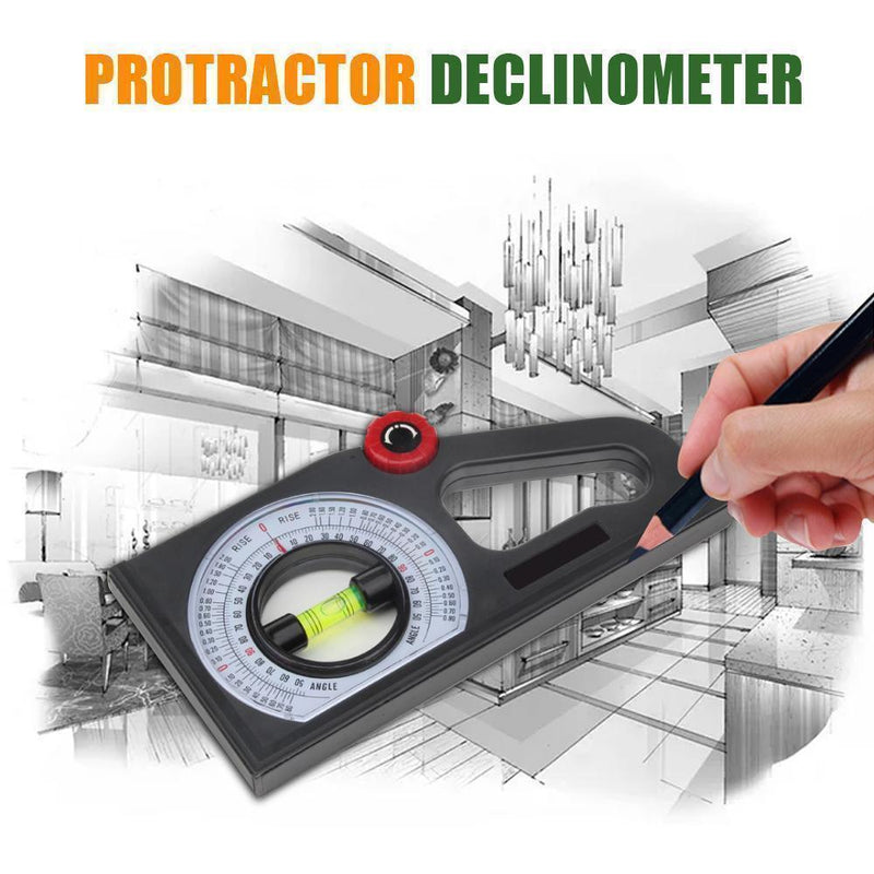 Slope Horizontal Vertical Angle Bevel Protractor Declinometer - ChubbyChunk