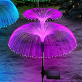 Solar Jellyfish Light 7 Colors Changing Outdoor Waterproof Garden Lights Led Fiber Optic Lamps For Lawn Patio Doublejellyfish 2pcs - ChubbyChunk