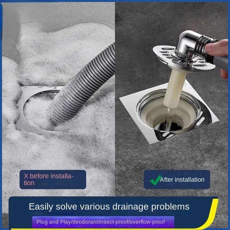 Special Joint for Washing Machine Floor Drain and Multifunctional Odor Proof Cover Docking Three-way, Two In One Bend - ChubbyChunk