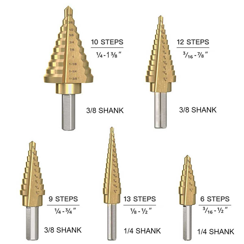 STEP DRILL BIT WITH CENTER PUNCH (Free Shipping) - ChubbyChunk