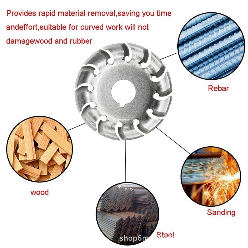 Woodworking Repair Cutting Blade Angle Grinder Wood Grinding Disc Tea Tray Cutter For Rough Repair Carvings Type - ChubbyChunk